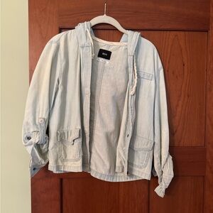Urban Outfitters BDG Light Wash Hooded Denim Jacket
